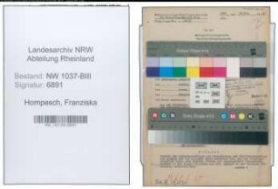 Entnazifizierung Franziska Hompesch , geb. 01.01.1911 ()