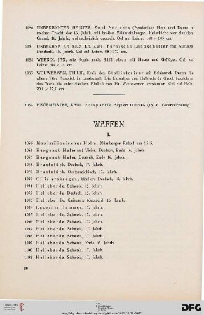 Waffen (Nr. 1085-1177)