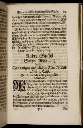 Sechste Abtheilung handelt Von einigen äusserlichen Kranckheiten