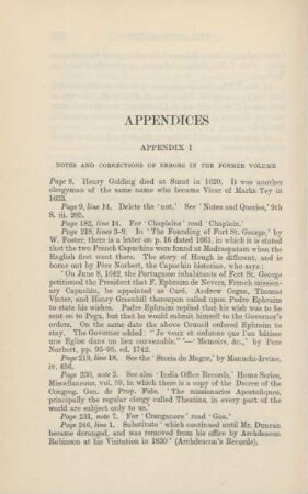Appendix I. Notes and corrections of errors in the former volume