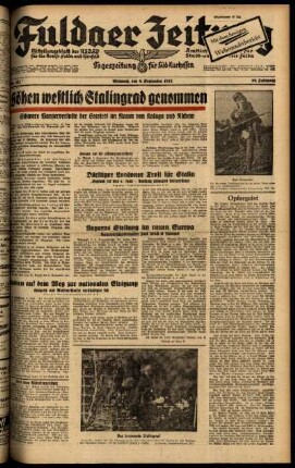 Ausgabe vom Mittwoch, den 09. September 1942.