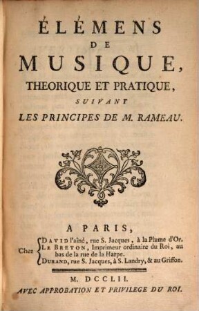 Elémens de musique theorique