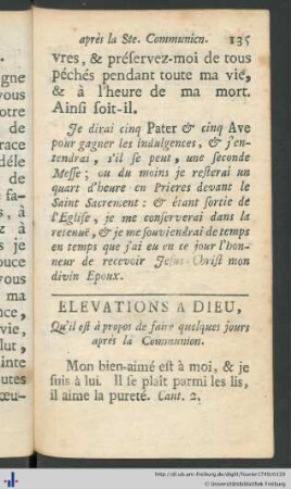Elevations A Dieu