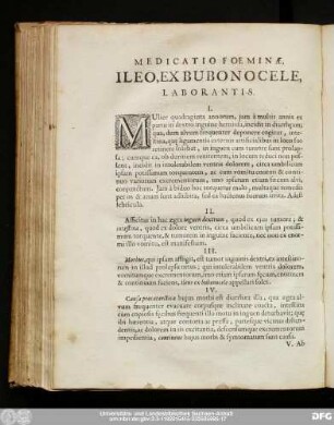 Medicatio Foeminae, Ileo, Ex Bubonocele, Laborantis.