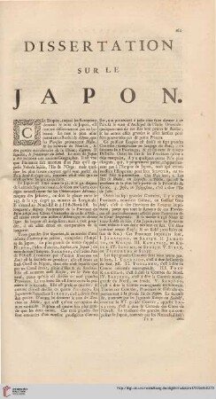 Dissertation sur le Japon