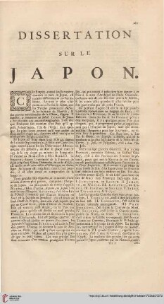 Dissertation sur le Japon