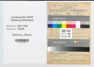 Entnazifizierung Johann Scharna, geb. 07.10.1912 (Lademeister)