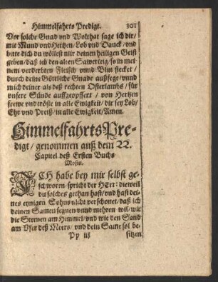 HimmelfahrtsPredigt/ genommen auß dem 22. Capitel deß Ersten Buchs Mosis.