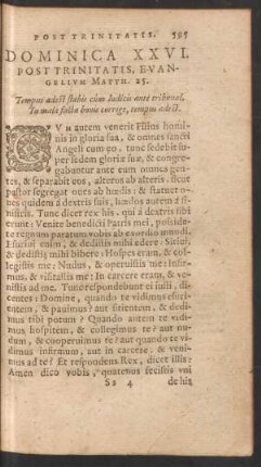Dominica XXVI. Post Trinitatis ...