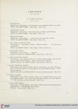 I. Meissen (Nr. 1-284)