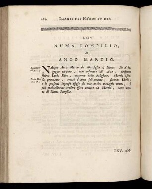 LXIV. Numa Pompilio, & Anco Martio. [ ... mit Abbildungsbeschreibung.]