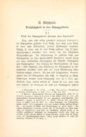 II. Abschnitt. Freizügigkeit in den Schutzgebieten