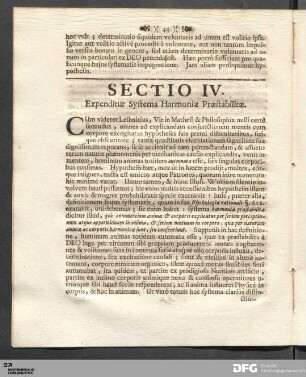 Sectio IV