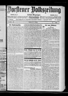 Dorstener Volkszeitung. 1919-1933