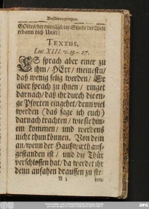 Textus. Luc. XIII. v. 23. - 27.