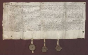 Huldigungsrevers verschiedener Gemeinden im Amt Gernsbach gegen die Vormundschaft der Markgrafen Christoph II. von Baden-Rodemachern und Philibert von Baden-Baden