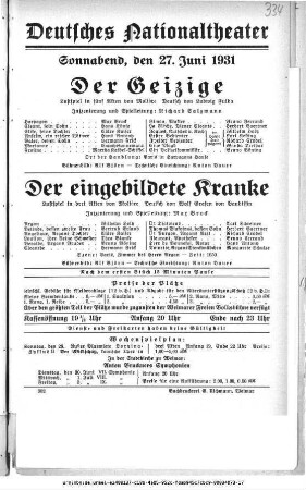 Der Geizige
