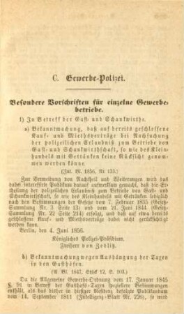C. Gewerbe-Polizei