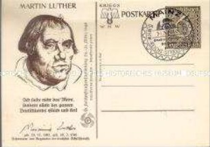 WHW-Postkarte zur 6. Reichsstraßensammlung 1940, mit Sonderstempel