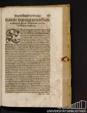 Vorrede Vitruuii an den Großmechtigsten Keyser Augustum / in das IX. Buch der Architectur.