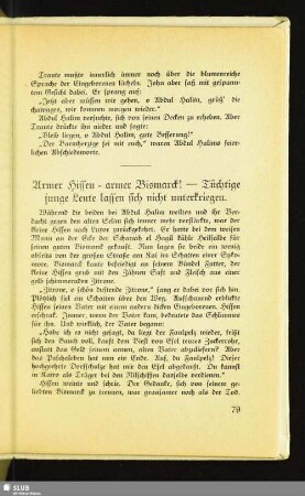 Armer Hissen - armer Bismarck! - Tüchtige junge Leute lassen sich nicht unterkriegen