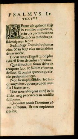 Psalmus I. Textus.