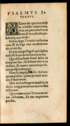 Psalmus I. Textus.