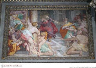Ausstattung der Cappella Frangipane: Zyklus zum Leben des heiligen Paulus, Propheten und weitere Szenen, Bestrafung des Elymas