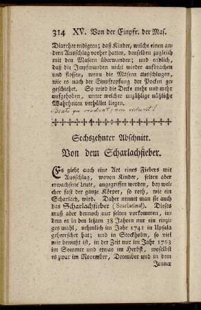 Sechszehnter Abschnitt. Von dem Scharlachfieber.
