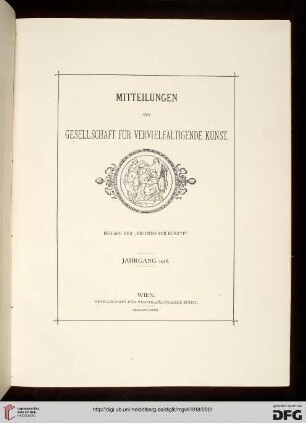 Mitteilungen der Gesellschaft für vervielfältigende Kunst