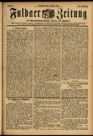 Ausgabe vom Samstag, den 06. April 1895.