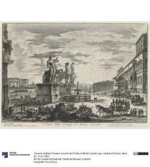 Ansicht der Piazza di Monte Cavallo (aus: Vedute di Roma)