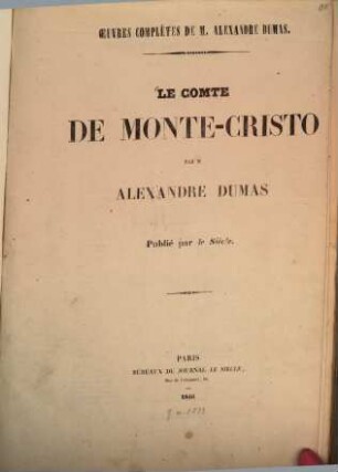 Le Comte De Monte-Cristo