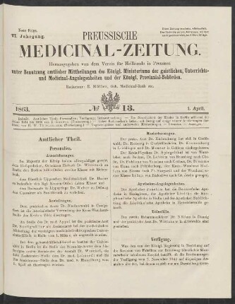 No 13. (1. April 1863) - No 17. (29. April 1863)