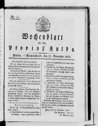 Nr. 47, Ausgabe vom 23. November 1822