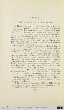 III. Caste, subcaste, and marriage