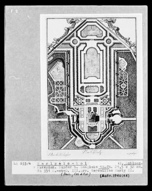 Das Schloss von Marly-le-Roi: Plan des Parks