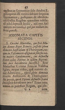 Axiomata capitis secundi.