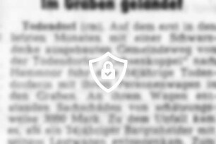 Im Graben gelandet