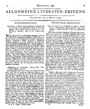 Apollo. Monatschrift. Jan.-Jul. Hrsg. von A. G. Meißner. Prag, Leipzig: Albrecht 1793