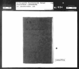 Etats- und Rechnungsergebnisse des Hofmarschallamts