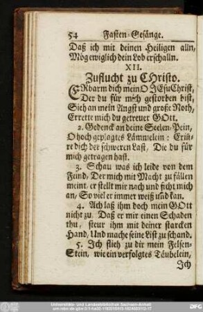 XII. Zuflucht zu Christo.