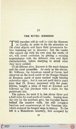 IV. The Sites: Knossos
