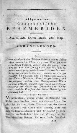 Erstes Stück Mai 1809