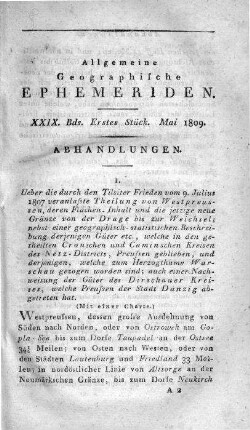 Erstes Stück Mai 1809