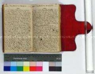 Tagebuch vom General im Schwarzen Jäger-Regiment Friedrich August von Herzberg über seinen Einsatz in Spanien mit acht Visitenkarten