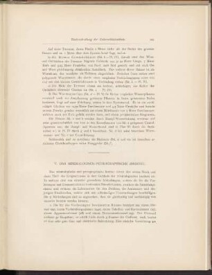 V. Das mineralogische-petrographische Institut.