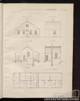 Planche No. 2 Habitations ouvrières Parisiennes. Maison système tollet