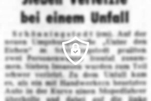 Sieben Verletzte bei einem Unfall