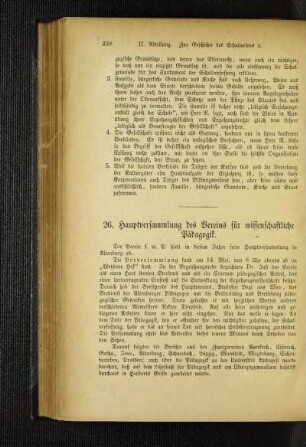 26. Hauptversammlung des Vereins für wissenschaftliche Pädagogik